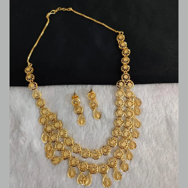 Light bead necklaces-Pari Art Jewellery Forming Gold Necklace Set