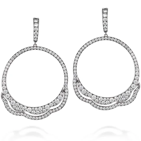 Sleek gold earrings-Hearts On Fire Lorelei Diamond Circle Earrings