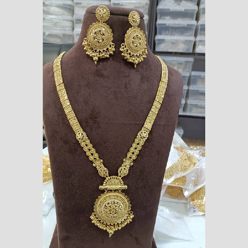 Sunrise Gold  Forming  Long Necklace Set