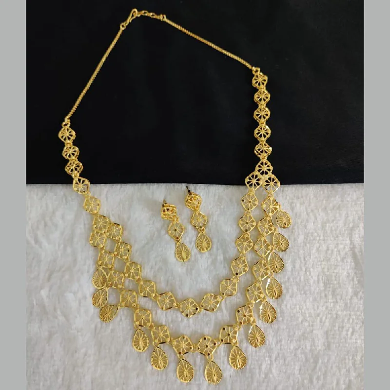 Worn charm necklaces-Pari Art Jewellery Forming Gold Necklace Set