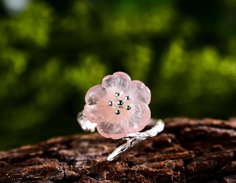 Pink Crystal and Silver