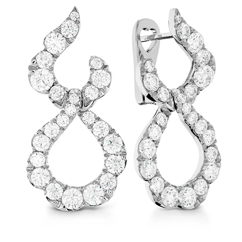 Layered drop earrings-Hearts On Fire Lorelei Crescent Diamond Drop Earrings