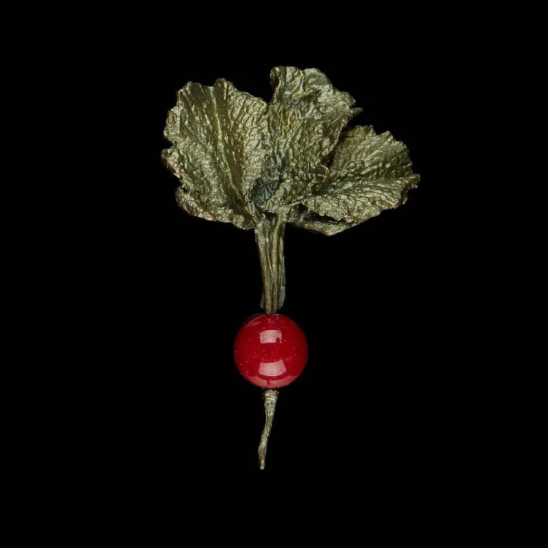 Flow style brooch-Radish Brooch