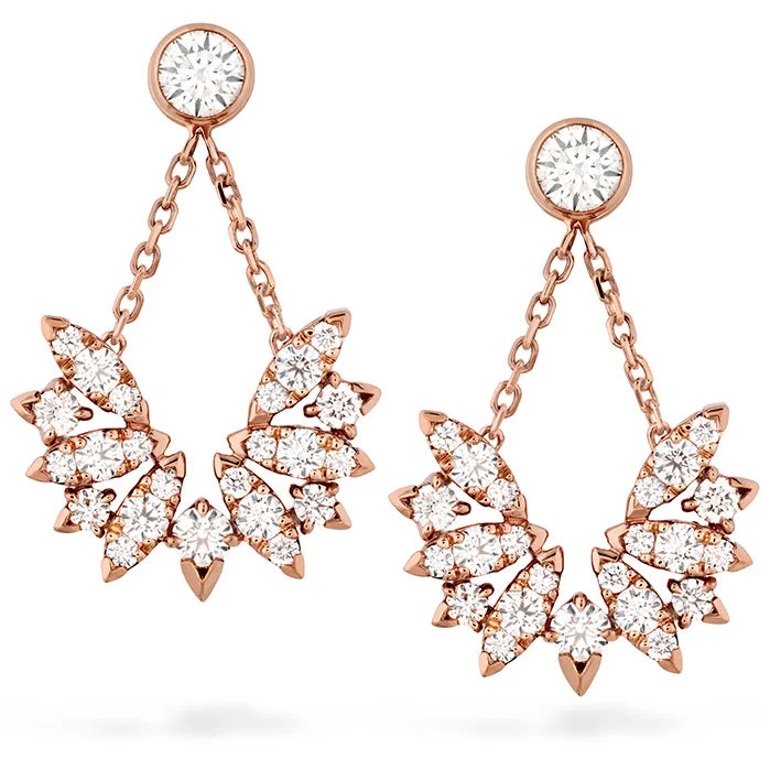 Sleek gem earrings-Hearts On Fire White Kites Bird Diamond Earrings