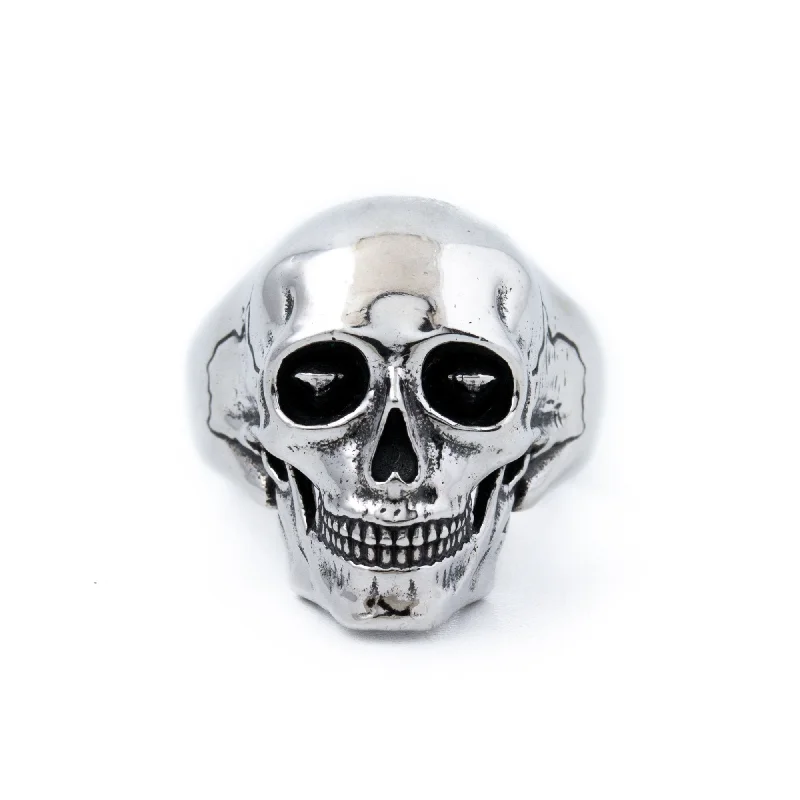 Pinch band rings-Silver "Arnold" Death Skull Ring