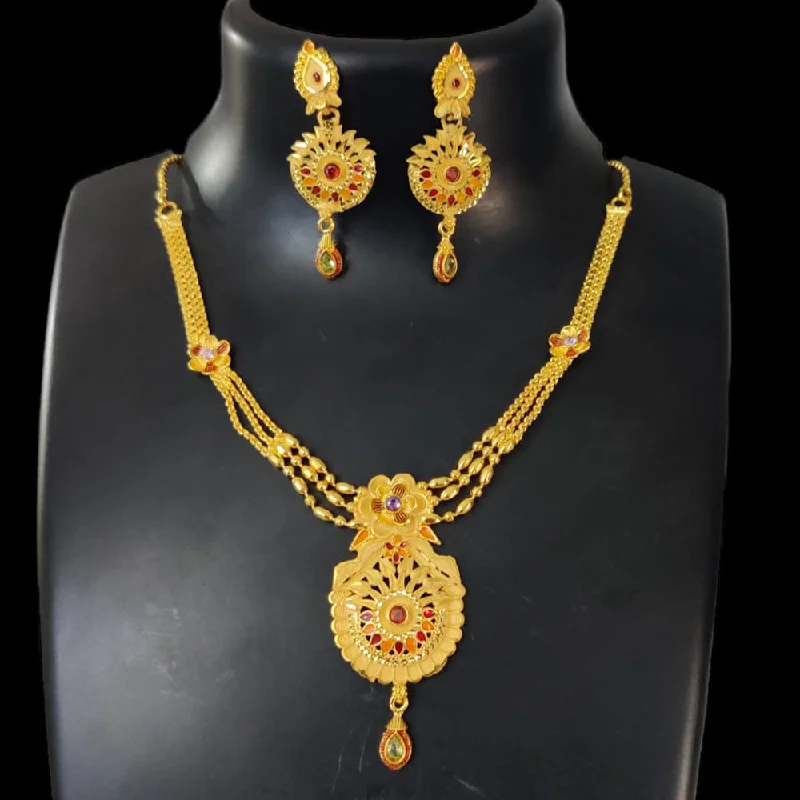 Thick collar necklaces-Pari Art Jewellery Forming Necklace Set