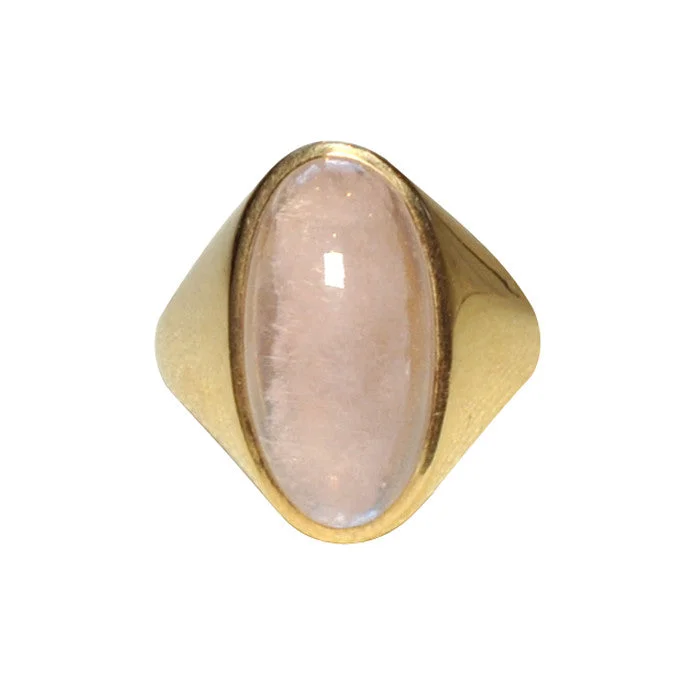 Topaz rings-Rose Quartz Ring