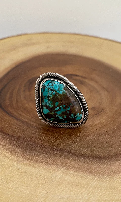 Fine thread rings-TWISTED UP Chimney Butte Sterling Silver & Turquoise Ring | Size 6 1/4