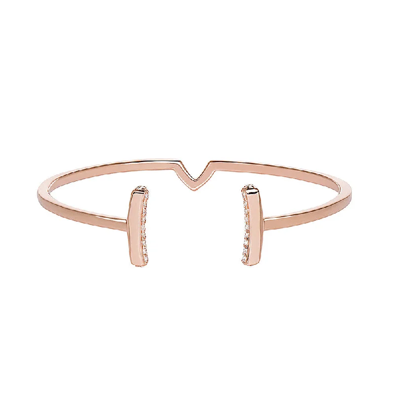 Crystal weave bangles-Rose Gold Bangle