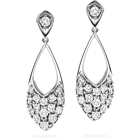 Retro flair earrings-Hearts On Fire Silk Pave Marquee Diamond Drop Earrings