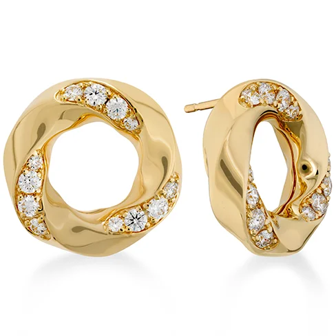 Flat knot earrings-Hearts On Fire Atlantico Circle Diamond Earrings