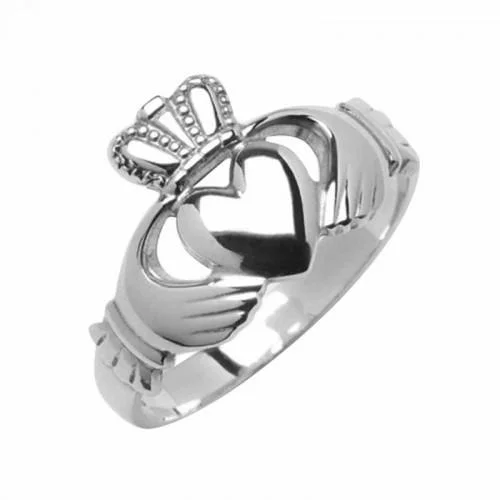 Topaz stone rings-Gents Claddagh Ring - Sterling Silver