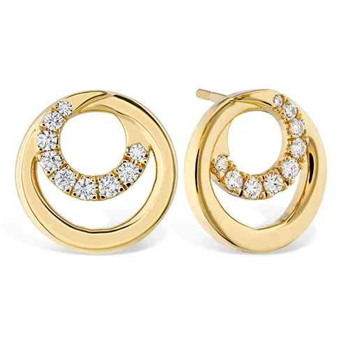 Thick tier earrings-Hearts On Fire Optima Diamond Circle Earrings