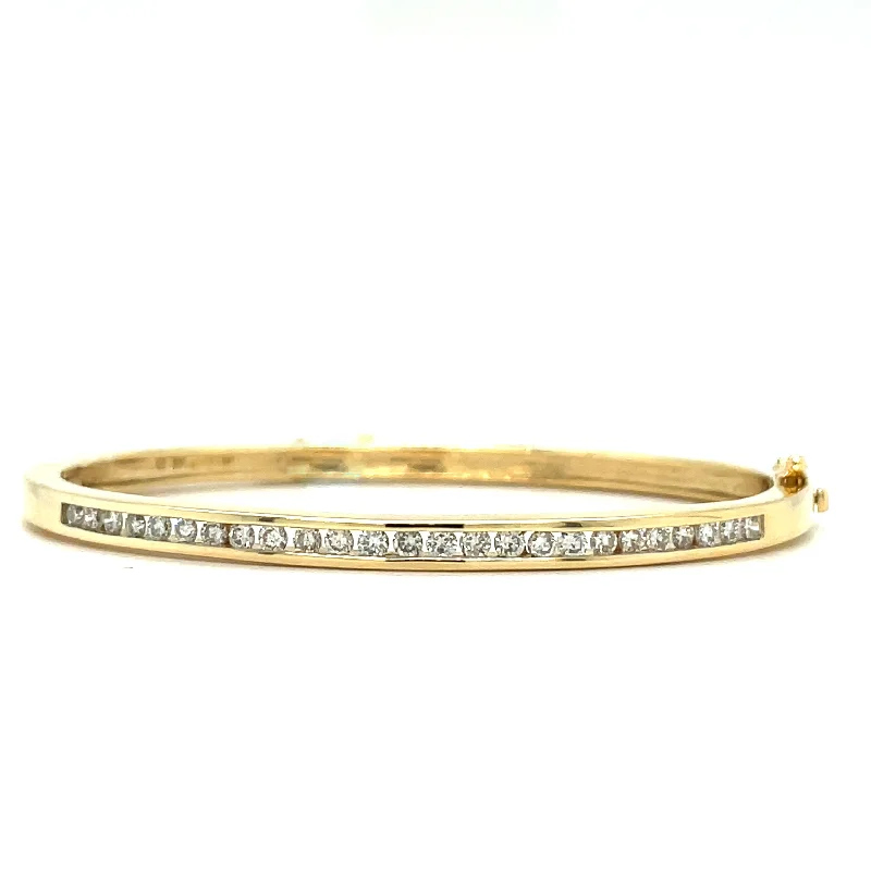 Multi-bead bangles-14k Lady's Yellow Gold Bangle Bracelet (3/4ct.)