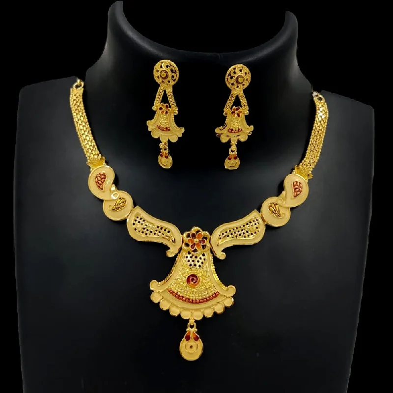 Square shape necklaces-Pari Art Jewellery Forming Necklace Set