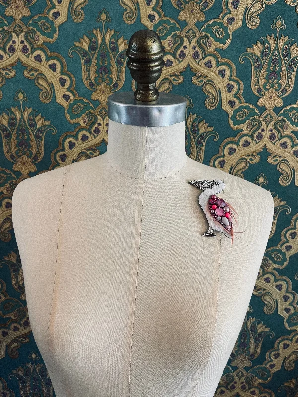 Tri-tone brooch-Flamingo Brooch