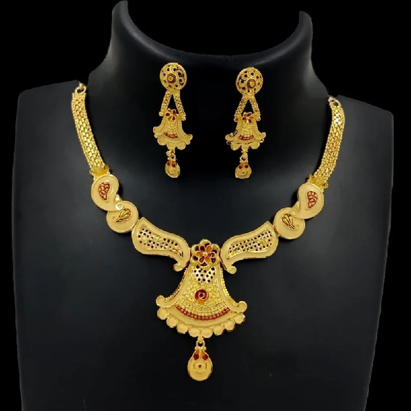 Joy charm necklaces-Pari Art Jewellery Forming Gold Necklace Set