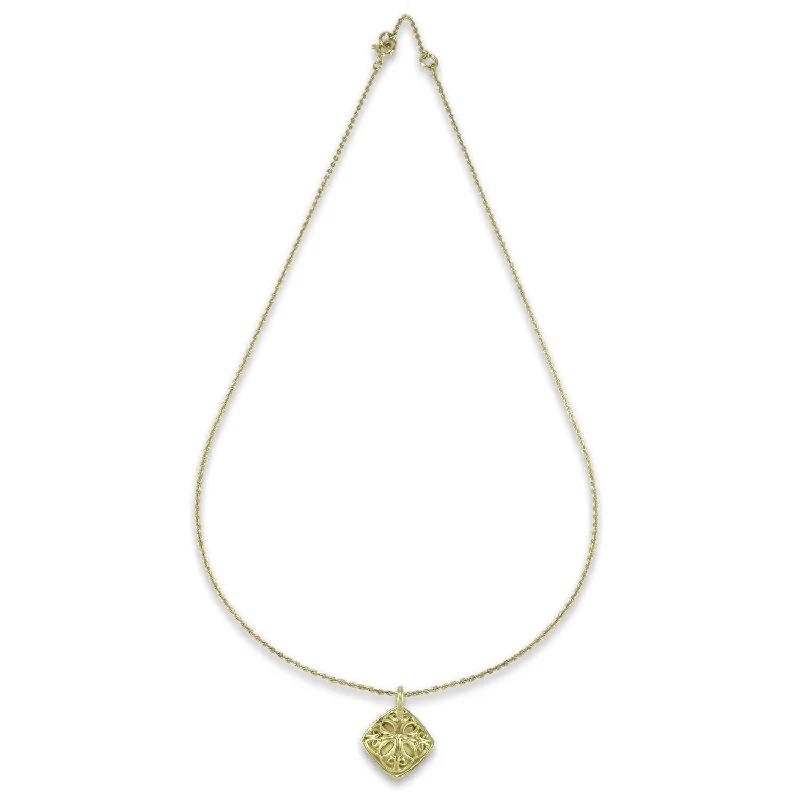 Quartz healing necklaces-Empress Pendant Small - 18K Gold Vermeil