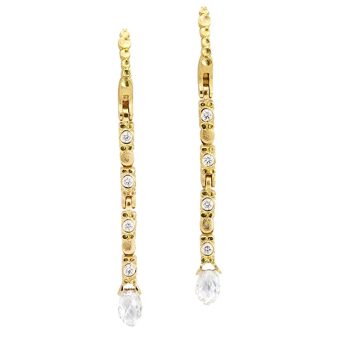 Citrine earrings-Alex Sepkus Sticks and Stones Earring Mountings - E-131MD