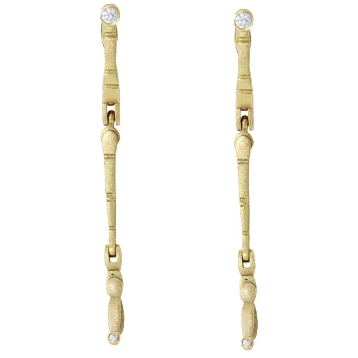 Lily motif earrings-Alex Sepkus Sticks and Stones Earring Mountings - E-143MD