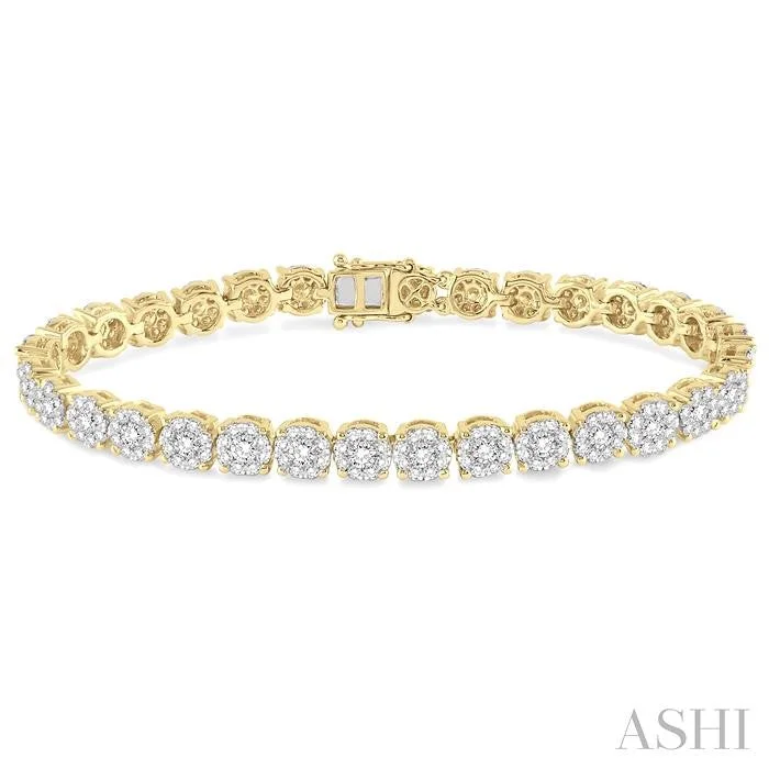 Ruby gem bangles-LOVEBRIGHT ESSENTIAL DIAMOND TENNIS BRACELET