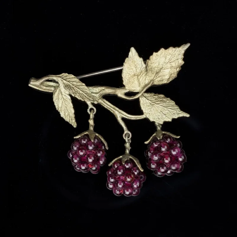 Tide motif brooch-Raspberry Brooch