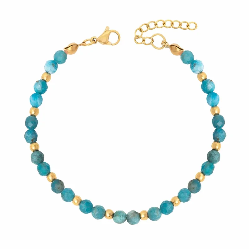 Polished bead bangles-Mineral Bracelet