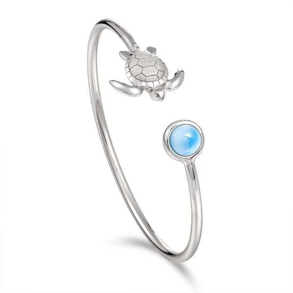 Surf motif bangles-Larimar Paia Honu Bangle Bracelet