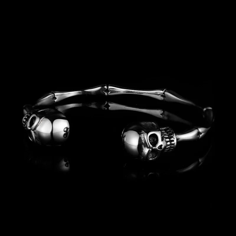 Woven cord bangles-SKULLED.