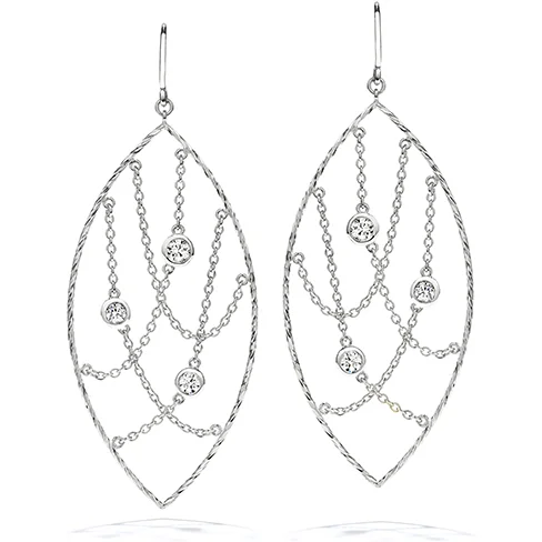 Bamboo design earrings-Hearts On Fire Obsession Marquee Drop Diamond Earrings