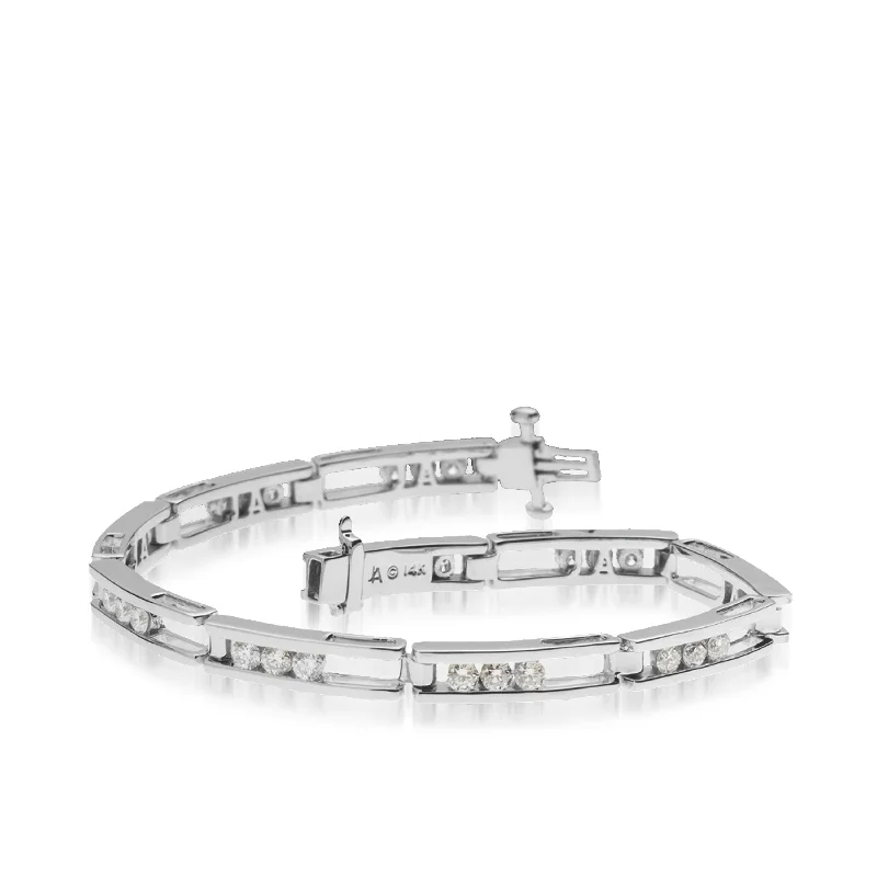 Mystic eye bangles-Lines 2.0 Carat Diamond Tennis Bracelet