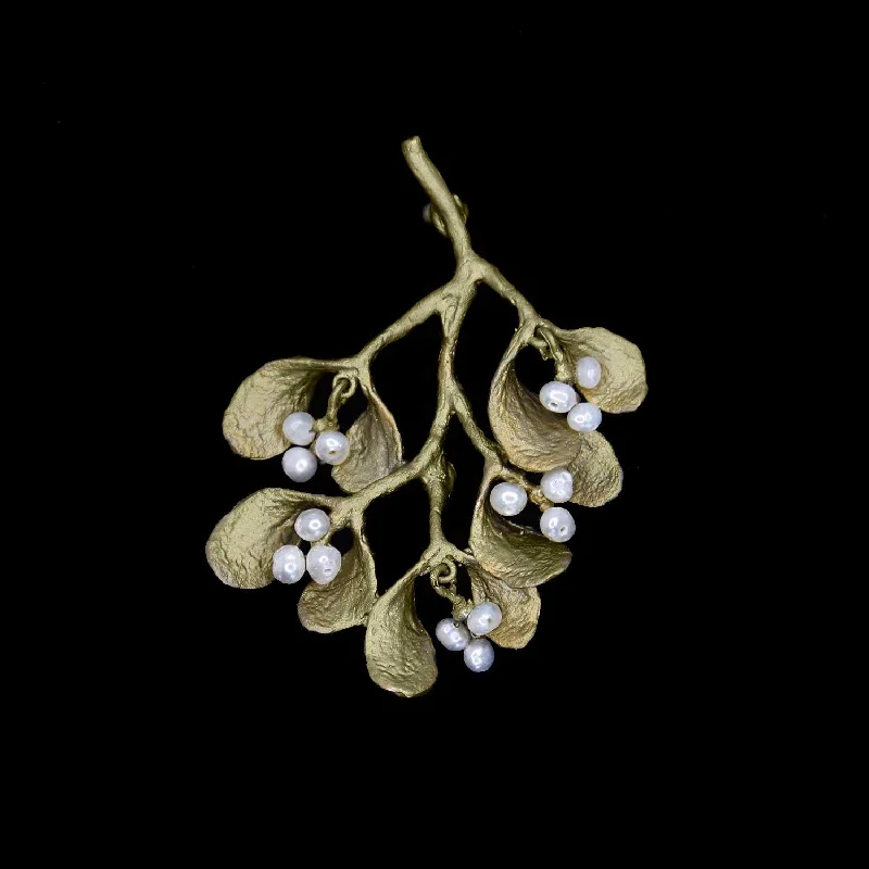 Stretch pin brooch-Mistletoe Brooch - Statement