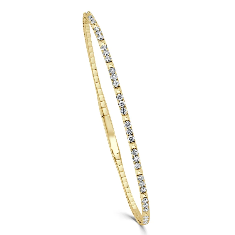 Stellar charm bangles-14k Gold & Diamond Flexible Bangle