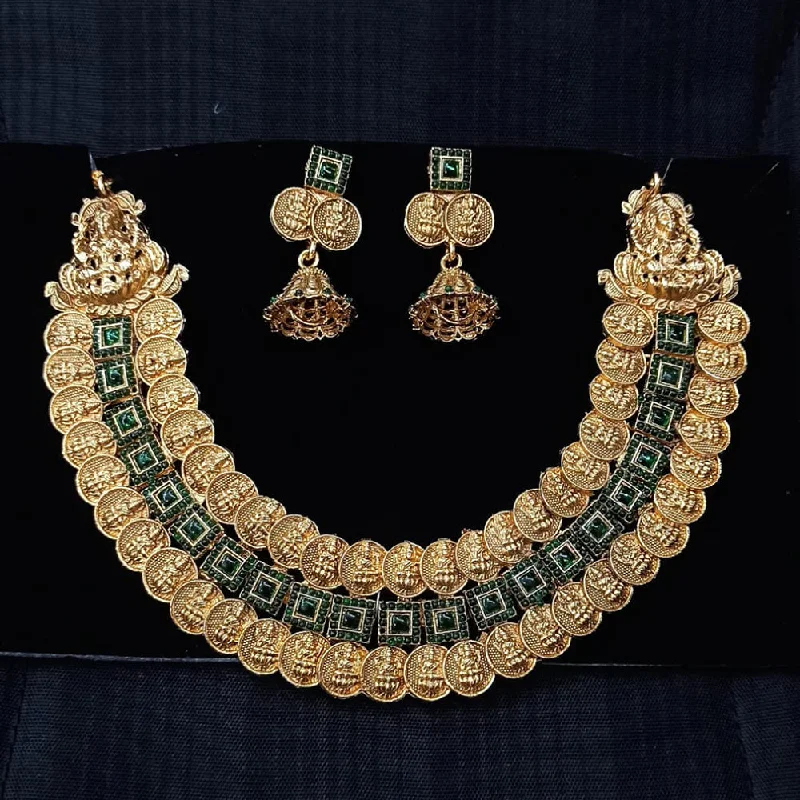 Bright stone necklaces-Manisha Jewellery Gold Plated Necklace Set