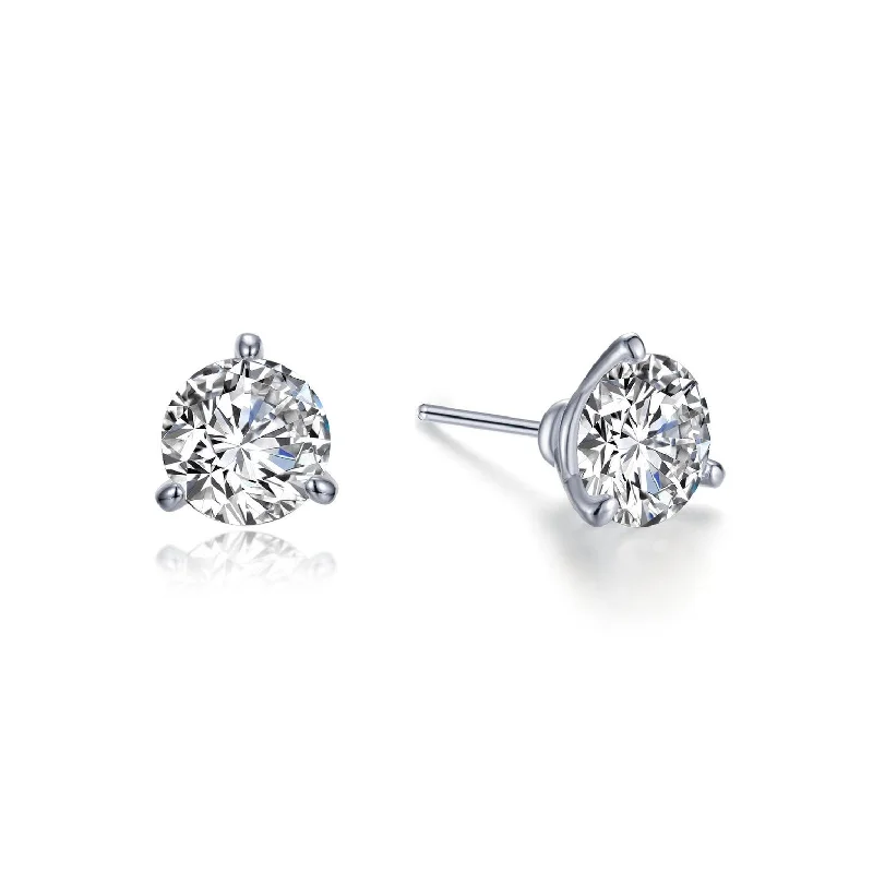 Trekker braid earrings-Lafonn Simulated Diamond 2.0ct Martini Stud Earrings E0205CLP00