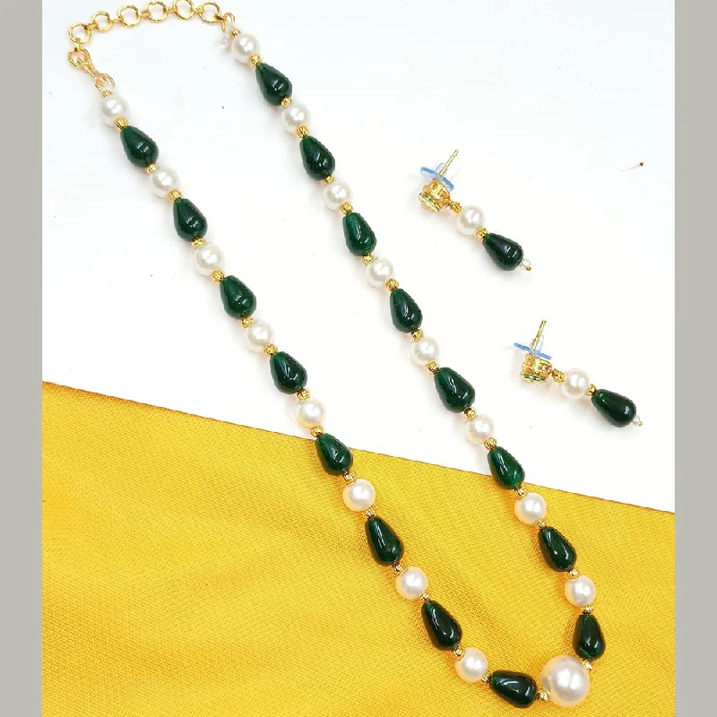 Retro photo necklaces-Padmawati Bangles Pearl And Beads Necklace Set