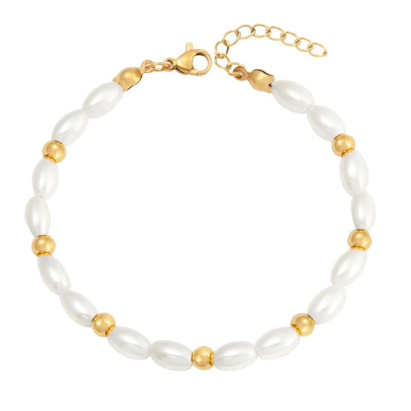 New moon bangles-Pina Colada Pearl Bracelet