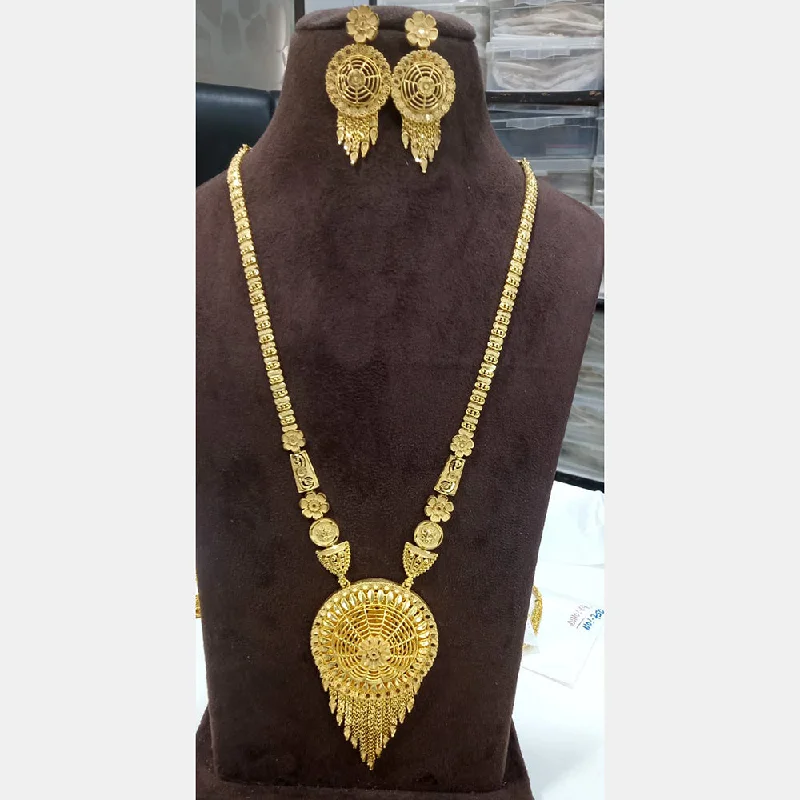 Surf wave necklaces-Sunrise Gold  Forming  Long Necklace Set