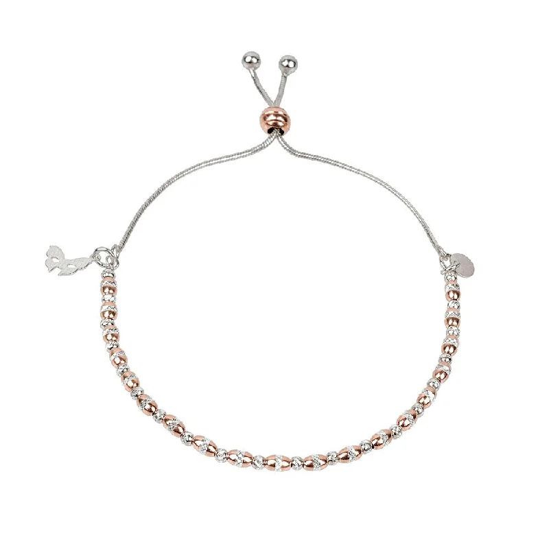 Pink quartz bangles-Rose Gold Chic Bracelet