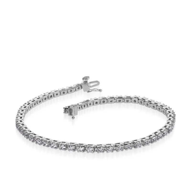 Swirl shape bangles-Lab Grown Diamond Tennis Bracelet 1.00-5.00 Total Carat Weight