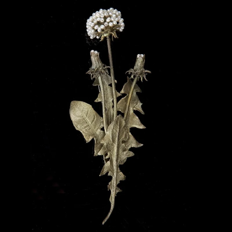 Tiny heart brooch-Dandelion Brooch