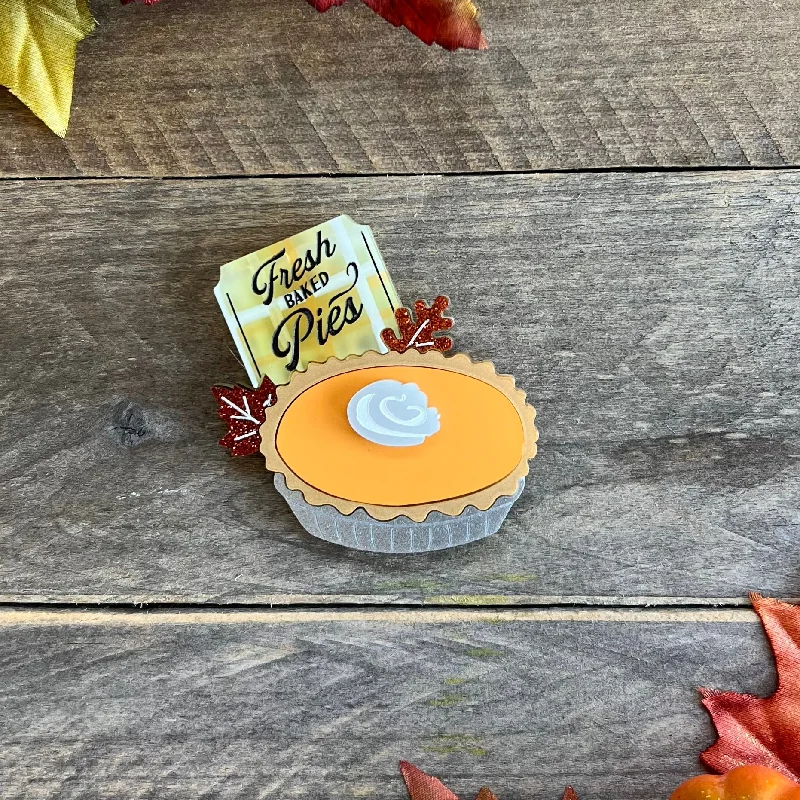 Spinel stone brooch-Fresh Baked Sweet Potato Pie Brooch