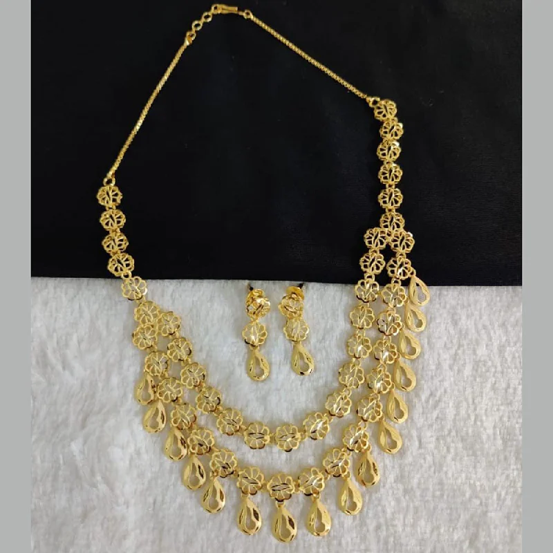 Flat twist necklaces-Pari Art Jewellery Forming Gold Necklace Set