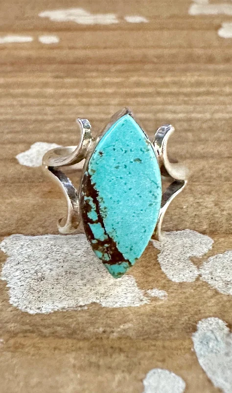 Silk cord rings-DRAGON EGGS Sterling Silver and Turquoise Navajo Larry Castillo Ring • Various Sizes 7, 8, 9.5